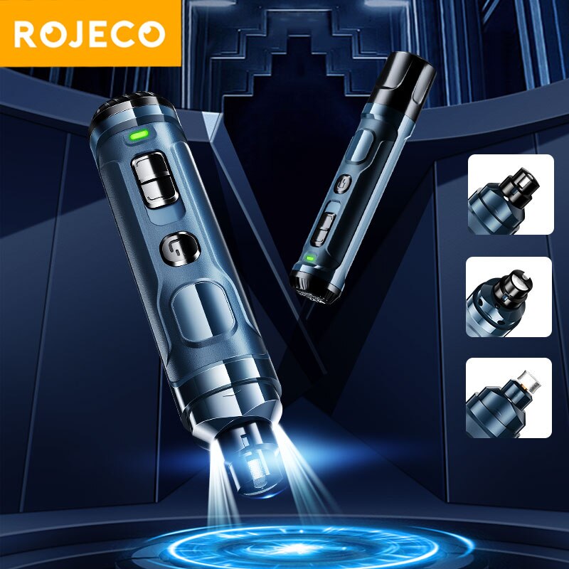 Pet Nail Grinder - ROJECO N30 กรรไกรตัดเล็บสุนัขไฟฟ้าสําหรับเครื่องบดเล็บสุนัขแบบชาร์จไฟได้ Professional Pet Clipper