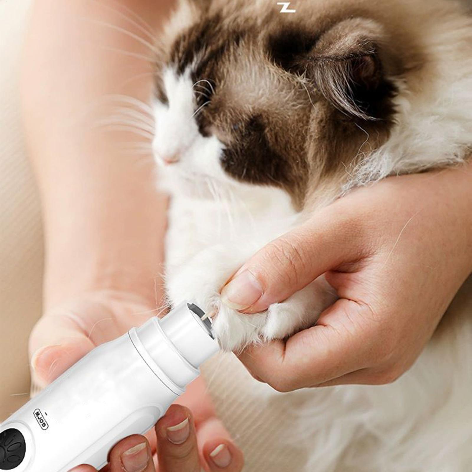Pet Supplies Nail Trim - เครื่องตะไบเล็บสัตว์เลี้ยงแบบไฟฟ้า เงียบ สำหรับลูกสุนัข แบบชาร์จไฟได้ อุปกรณ์สำหรับสัตว์เลี้ยง ตะไบ