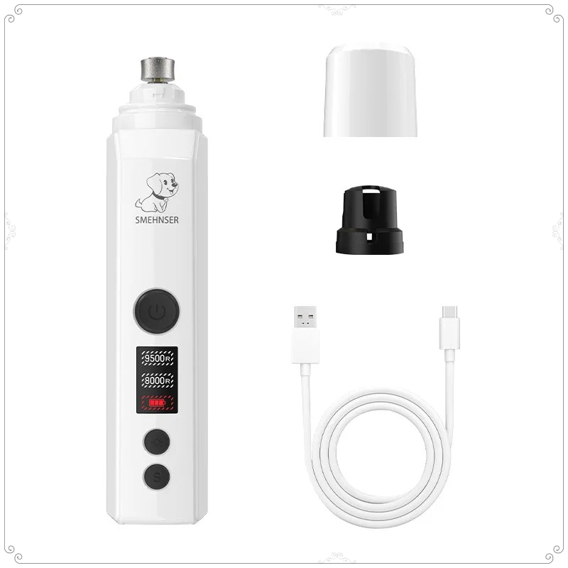 Pet Nail Grinder - เครื่องเจียรเล็บสุนัขแบบมืออาชีพ เครื่องตัดเล็บสัตว์เลี้ยงไฟฟ้า ไม่เจ็บเท้า ใช้สำหรับกรูมมิ่ง สำหรับสุนัขและแมวขนาดเล็ก กลาง