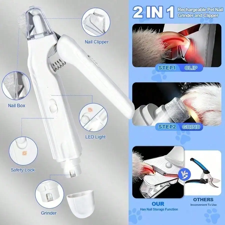 กรรไกรตัดเล็บสุนัขแบบ 2-in-1 ร - Pet Nail Grinder บทวิจารณ์และราคา